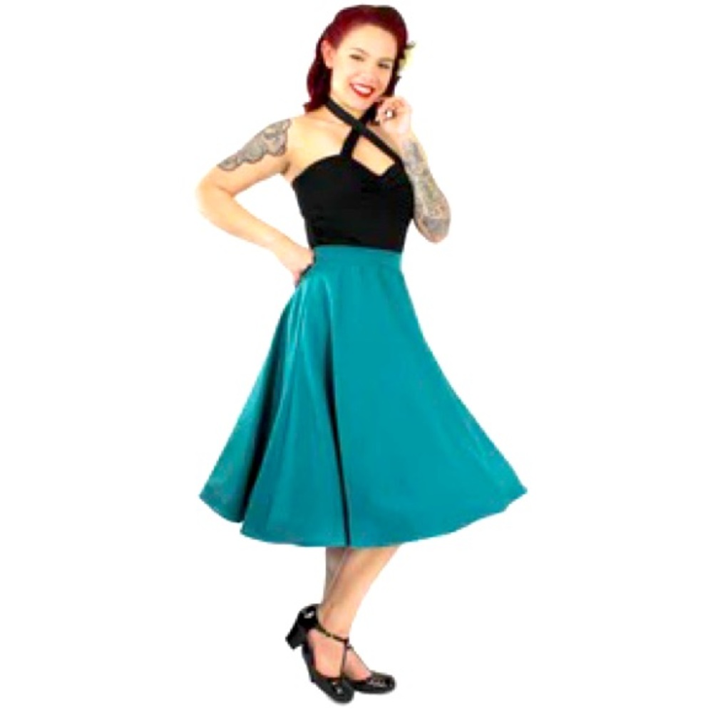 Steady Pocket High Waist Thrills Skirt in Turquoise